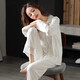 Modal Pyjamas für Frauen im Frühjahr und Herbst Modal Baumwolle Langschläfe Sommer-Dünnstil Plus-Size-Strickjacke Baumwollseide Zwei-teilige Heimkleidung M6624 SHA Xing M Code (Empfohlen 80-100 Jin [Jin gleich 0,5 kg]))