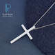 Ji Bao Lou PT950 platinum pendant simple glossy cross platinum pendant (excluding chain) 9.46g