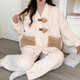 Chuangjingyi chooses pajamas confinement clothes for women in winter thickened coral velvet bear confinement clothes for autumn and winter styles for pregnant women in winter MY-adding velvet thickened 9923 L [recommended 90-120 Jin [Jin equals 0.5 kg]]