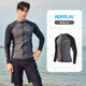 Jiaojing Triathlon Wetsuit Summer Swimsuit Couple Zipper Long Sleeve Men's Surf Protection 599 Men's Zipper Separate Top One Size XI Suitable for 120-140Jin Jin is equal to 0.5 kg