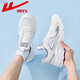 Huili Herrenschuhe Sportschuhe 2024 Frühlings- und Sommer Neue Herren -Mesh atmungsaktives lässige Schuhe Weiche alleinige gepolsterte Laufschuhe Herrenschwarzgrau G826J 41