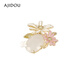 AJIDOU birthday gift AJIDOU pastoral daisy series elegant brooch beige length 3.3cm