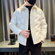 
Jessons down cotton jacket men's winter fashion brand thickened short cotton jacket 2024 new trendy and handsome warm cotton jacket 6623 meters white XL (125-140Jin[Jin equals 0.5 kg])