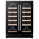 Bacchus wine cabinet embedded thermostat wine cabinet home refrigerated wine cabinet tea cabinet beer sparkling wine champagne Remy Martin small bar double door simple air-cooled frost-free YC-120 flat black glass door 120L