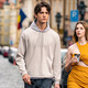 Mr. BUs dünne Basis -Basis -Sweatshirt -Herren -obere Feder- und Herbst -New Contrasting Color Spleischung mit Kapuzenhülsen KT15690 Clearance Haferfrop Grey 2xl (185)