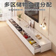 Banyu Yaju TV Cabinet Floor 2024 Living Room Small Household Storage Cabinet Integrated New Coffee Table TV Cabinet Combination [Recommended Model 1.6m] Gray + White Marble Assembly (Installation by yourself)