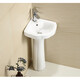 JOMOO JOMOO bathroom pedestal basin bathroom ceramic wash basin hand wash basin balcony household integrated pedestal basin C type pedestal basin + faucet + drain accessories