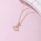 I Do New Year's gift 18K gold diamond necklace fan clavicle pendant Birthday and Valentine's Day gift for girlfriend 18K gold fan diamond necklace