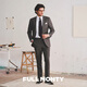 FULL MONTY2024FULL MONTY羊毛西服外套男士灰色亲王格西装商务正装秋季 中灰色3405 46