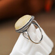 Potala Palace beeswax ring 925 silver ring for men and women Tibetan ethnic style egg face live ring adjustable beeswax ring