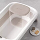 Yeehoo Baby Badewanne Baby Badewanne kann sitzen und sich hinlegen und Neugeborenen -Kinderversorgungen Haushalt große Badewanne Badewanne + Badematte + Haarwaschbecher falten