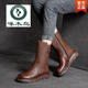 Holzspecker Offizielle Leder Martin Boots Herbst und Winter Neue Mittelröhrenstiefel weiche Sohle Low Heel Vielseitige Motorrad-Motorrad-Frauenstiefel flache Mutterstiefel Schwarz Plüsch Flaggschiff Modell 37