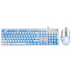 Logitech K845+G502Hero-Gaming-Tastatur und Maus-Set-Set in voller Größe der mechanischen Tastatur E-Sports Gaming Maus Set Desktop Notebook Makro-Programmierung Hühnermaus K845 Tee Scroll-Frost Blue+G502-Cloud und Wasserblau Aufkleber