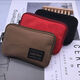 
Japanese men and women's personalized zipper short coin wallet clutch coin card bag min pocket bag storage bag black canvas small