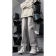 Chaohandu neuer Stil 2024 Zement Rauchgrau Schlanke Jeans für Männer und Frauen für Herbst Dünne amerikanische High-T-T-Hose G841 Cement Grey 3xl 160-175jin [Jin gleich 0,5 kg]