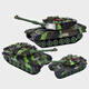Yueyue Kinderfernbedienungskontrollauto Tank Spielzeug Fernbedienung Autos Militärmodell Military Green Electric Panzerfahrzeug Crawler Boy Desert Yellow Crawler Tank (mit Beleuchtung und Schall) Batterieversion (ein Satz wiederaufladbarer Batterien + Ladekabel)