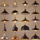 XMSJ Desk Top Kronleuchter Loft Kreatives Einkopf-Eisen-Topf-Deckel Einfacher Restaurantlampe American Style European Industrial D5009 Weiß groß