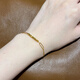 Wenying ING polyhedral small square gold bracelet women's bungee broken gold 18k gold light luxury niche sense ins bungee