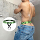 ORLVS Pure Desire Men's Thong Letter Belt Seamless Back Vacuum Underwear Revealing Buttocks Breathable Vacuum Men's Shorts T-Pants Green XL