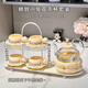 Xibaisheng Hochzeitsgeschenk Wasser Tasse Set Home Wohnzimmer Unterhaltung Tee Tasse Kesselgeschenke Tee -Set Komplettes Set Glasskessel mit Basis gewöhnlicher Set [1203]