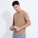 Dancing with Wolves [Long-Long Cotton] Summer Basic Breathable Pure Cotton Skin-Friendly Comfortable Men's Short Sleeve T-Shirt 701 Khaki 185