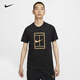 Nike Nike Tennis Uniform kurzärmeliges T-Shirt New Herren Runde Neck Sport T-Shirt Kulturelle Hemd bequem atmungsaktive Sportswear HF6218-010 [schwarz] s