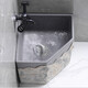 TVboop corner mop pool Chinese style balcony outdoor courtyard garden artificial stone mop pool kick drainage large size corner retro stone mop pool (without faucet)