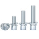 Tianzhuo Hardware 8.8 grade galvanized inner hexagon three combination screws, cylindrical head with flat washer elastic washer combination bolt collection, M6*50 10 pieces