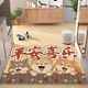 Beiyan no-wash door mat entry door mat PVC cute cartoon home entrance carpet can be cut and stain-resistant mat Three dogs-Welcome home Width 80*Length 120cm Comfortable feet