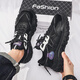 Changxiang Huili men's shoes for spring new thick sole anti-slip sports wear-resistant trend versatile work and work labor protection dad shoes for men black orange 42
