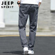 JEEP SPIRIT Jeep Overalls Men's Autumn and Winter Straight Casual Pants Men's Loose Large Size Men's Pants Dark Gray L