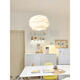 Diexi Creative Restaurant Chandelier Nordic Romantic Flowers Bar Lights Ins Style Girl Room Iluminación de dormitorio cálido Iluminación 9272 Candelier White 35 cm Tres color E27 Fuente de luz Fuente