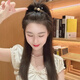 Rhinestone small grabber, feminine bangs clip, princess head half-tied hair clip, high-end headwear, gold