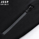 JEEP SPIRIT Jeep sports suit men's sweatshirt spring and autumn men's casual running jacket two-piece set men's dark gray XL