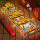Forbidden City building blocks Chinese style ancient building Forbidden City three-in-one high-difficulty huge assembly toys Large Great Wall three-in-one 13822+acrylic lamps