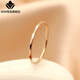 Fat Donglai's same style 18k rose gold plain ring water ripple thin titanium steel fashion personality niche design website rose gold No. 3