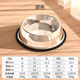 Shantou Lincun dog bowl and cat bowl anti-knock stainless steel small and large dog water bowl pet rice bowl food bowl dog orange anti-knock food bowl overturn XXXL (recommended 100 Jin Jin equals 0.5 kg for large dogs)