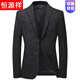 Hengyuanxiang high-end Chinese tunic suit men's suit Chinese stand-collar Tang suit suit middle-aged and elderly father's suit wedding dress three-piece set black single top 170B