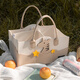 SANMEI BABY BABY BEDSIDE LAGERBORKKORKSKORBS Großer Kapazität Aufbewahrungskorb mit Windeln mit Windeln Bag Side Windel Tisch Regenbogen (große Größe)