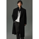 W2X winter heavy thickened water rippled large long wool coat men's mid-length high-end girl jacket Glacier gray M