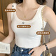 Yu Zhaolin Vest Women's Suspender Beautiful Back Inner and Outerwear White Threaded Elastic Sports Bottoming Shirt Sleeveless T-Shirt Top