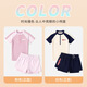 Yuke children's swimsuit girls 2024 new two-piece conservative split style quick-drying training swimsuit for middle and large children students off-white 2XL (height 160-165 weight 90-110Jin [Jin equals 0.5 kg])