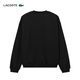 Lacoste French Crocodile Herrenkleidung loser Stil Baumwolle Runde Nackenpullover Sportpullover SH3878 031/Schwarz XL 6