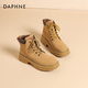 达芙妮（DAPHNE）官方 大黄马丁靴女2024新款秋冬厚底马丁靴经典百搭大黄靴子女 骆驼棕【百搭爆款】 37