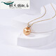 Qianpei 1314mm seawater pearl large particle pendant perfect round cubic chrome oxide gold 1314mm -14mm