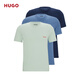 HUGO Hugo [Chinese Valentine's Day Gift] [Basement T-shirt Three-piece Set] Men's Spring and Summer Cotton Logo Short-sleeved T-shirt 983 L