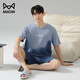 Cat man pajamas 100% pure cotton shorts shorts for men summer men's pajamas new cotton large-size four-season home clothing set [100% pure cotton skin-friendly and breathable] style one 2XL [recommended 140-160Jin [Jin equals 0.5 kg]]
