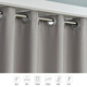 Dormitory clothing with telescopic rod without drilling door curtains, aisle, blackout, mosquito-proof partition curtains, windproof air conditioning, bedroom, kitchen fitting room curtains, velvet hemp-Nordic gray [suitable for door frame width 0.6-1.1] Curtain height 2.0 meters