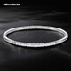 Miss JuJu pt950 platinum solid bracelet, white gold round bracelet, smooth carved plain ring bracelet for men and women, available in 2 materials: PT999 and PT950