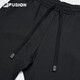 FILAFUSION trendy brand knitted trousers for men, winter loose cotton cuffed sweatpants, dark black-BK L 175/84A